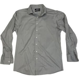 Murano Stretch Gray Pattern Men's Dress Shirt 16-34